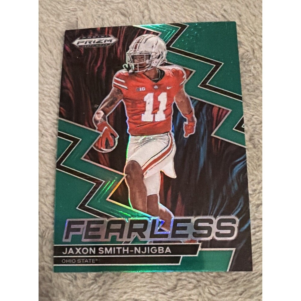 2023 Panini Prizm Draft Picks - Fearless Jaxon Smith-Njigba #F-22 Green Prizm...